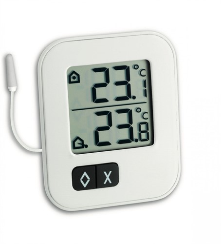 TFA Thermometer binnen / buiten digitaal Moxx''- max-min - Wit''